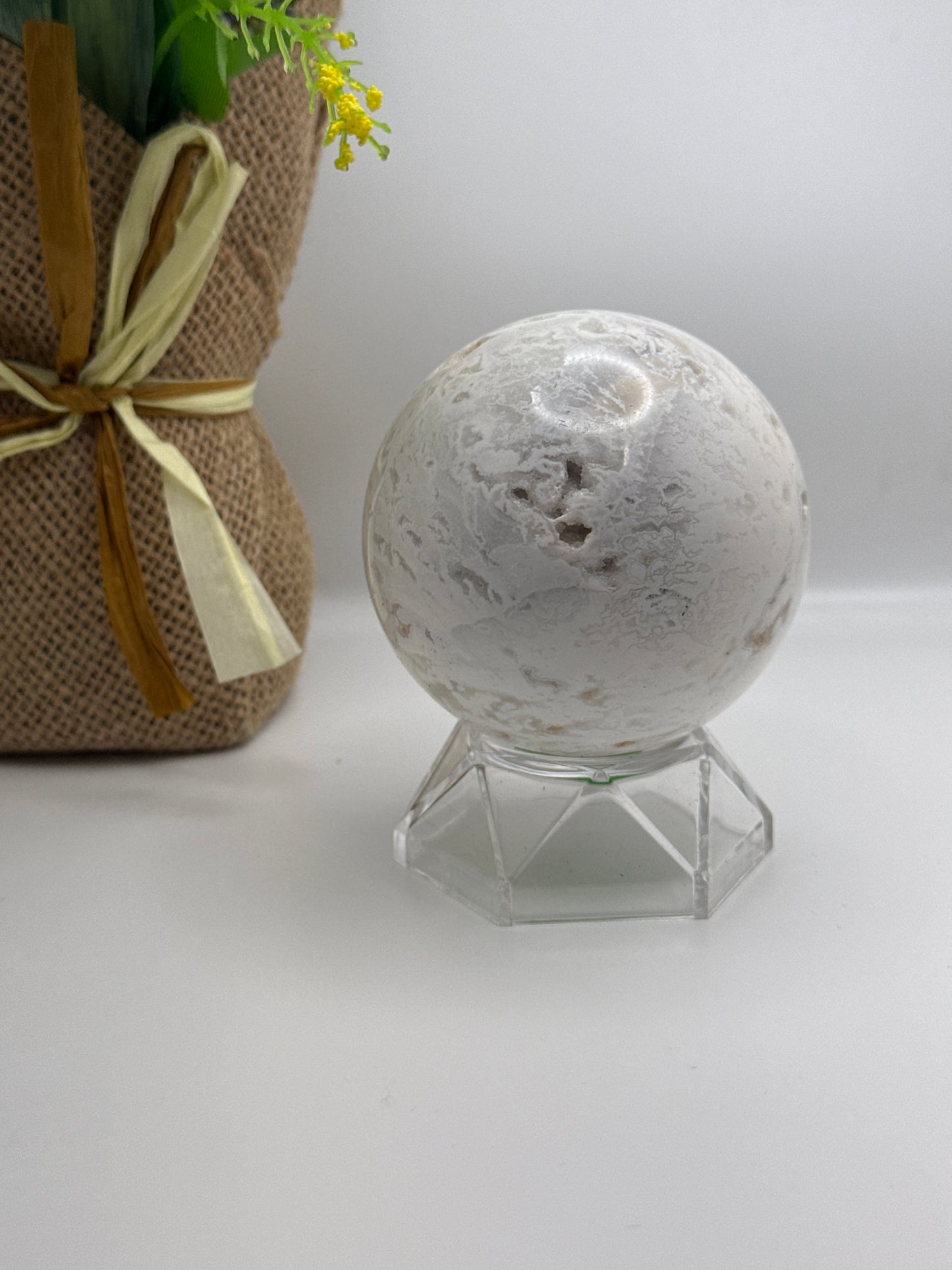 White Agate Sphere