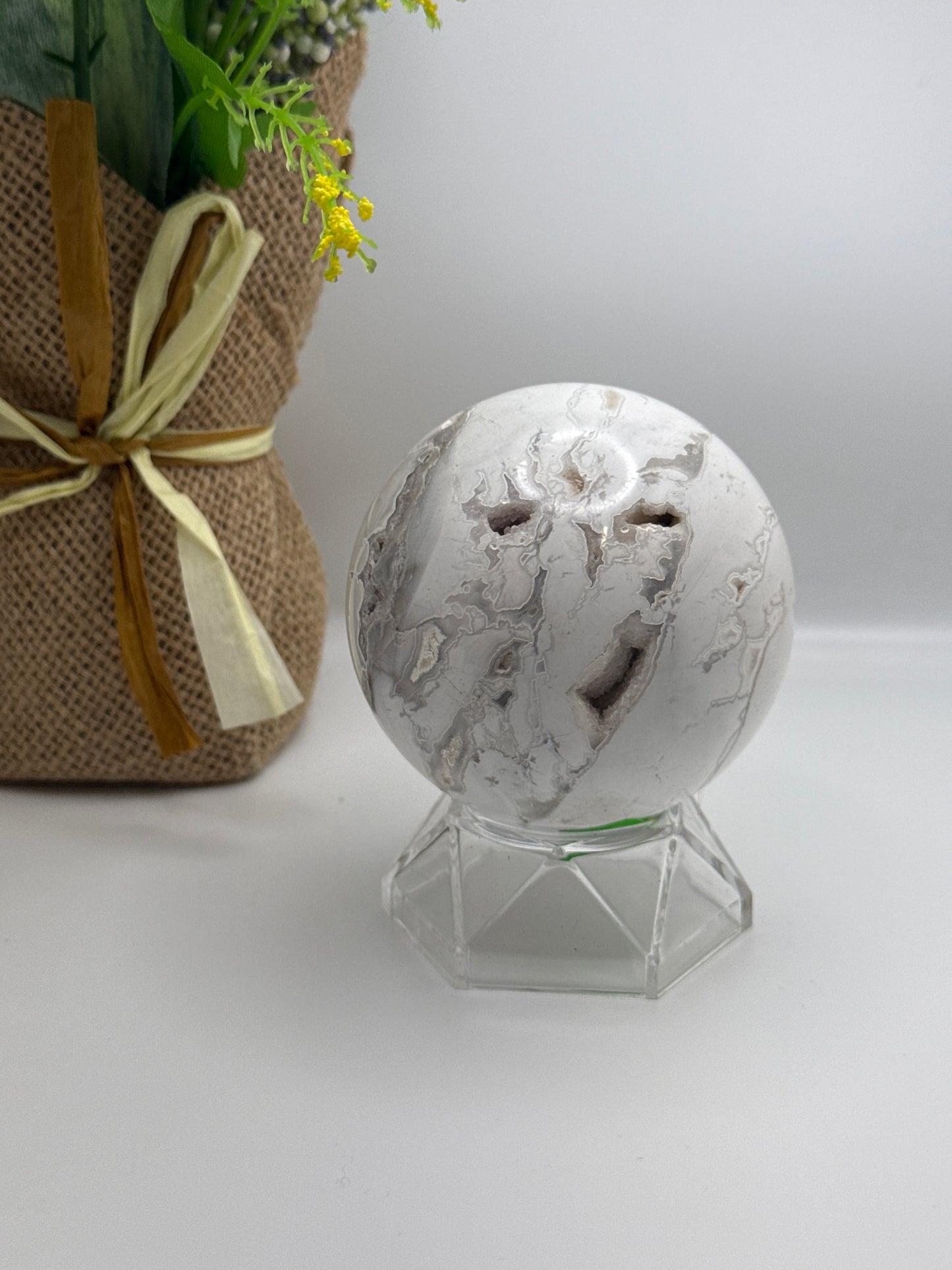 White Agate Sphere