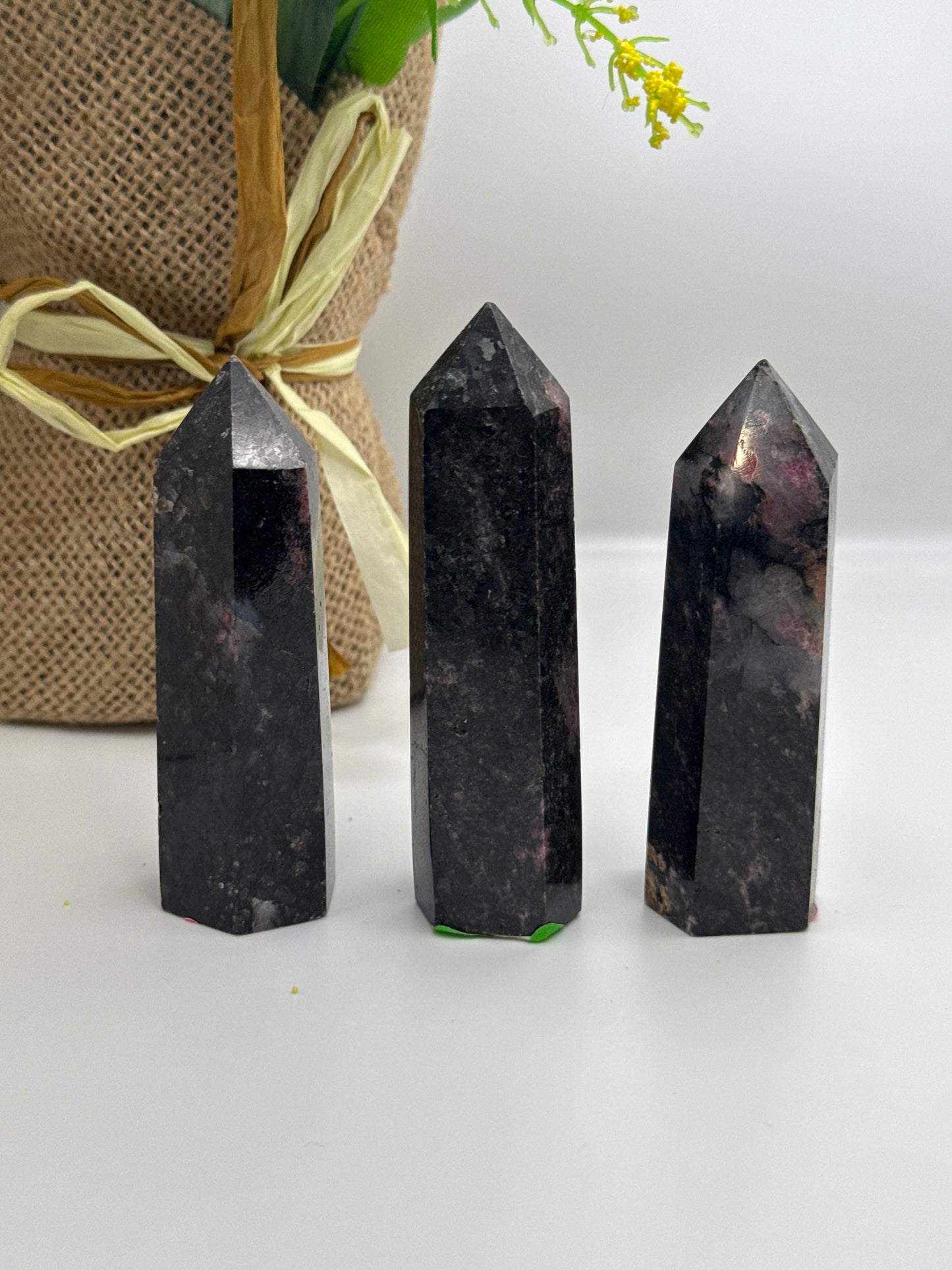 Pink and Black Tourmaline Tower