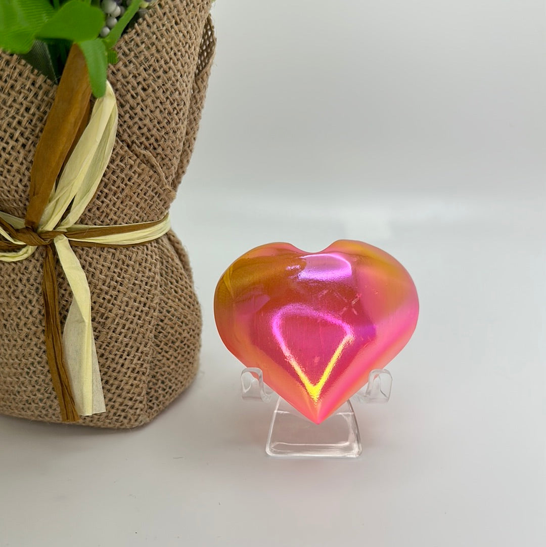 Aura Selenite Heart