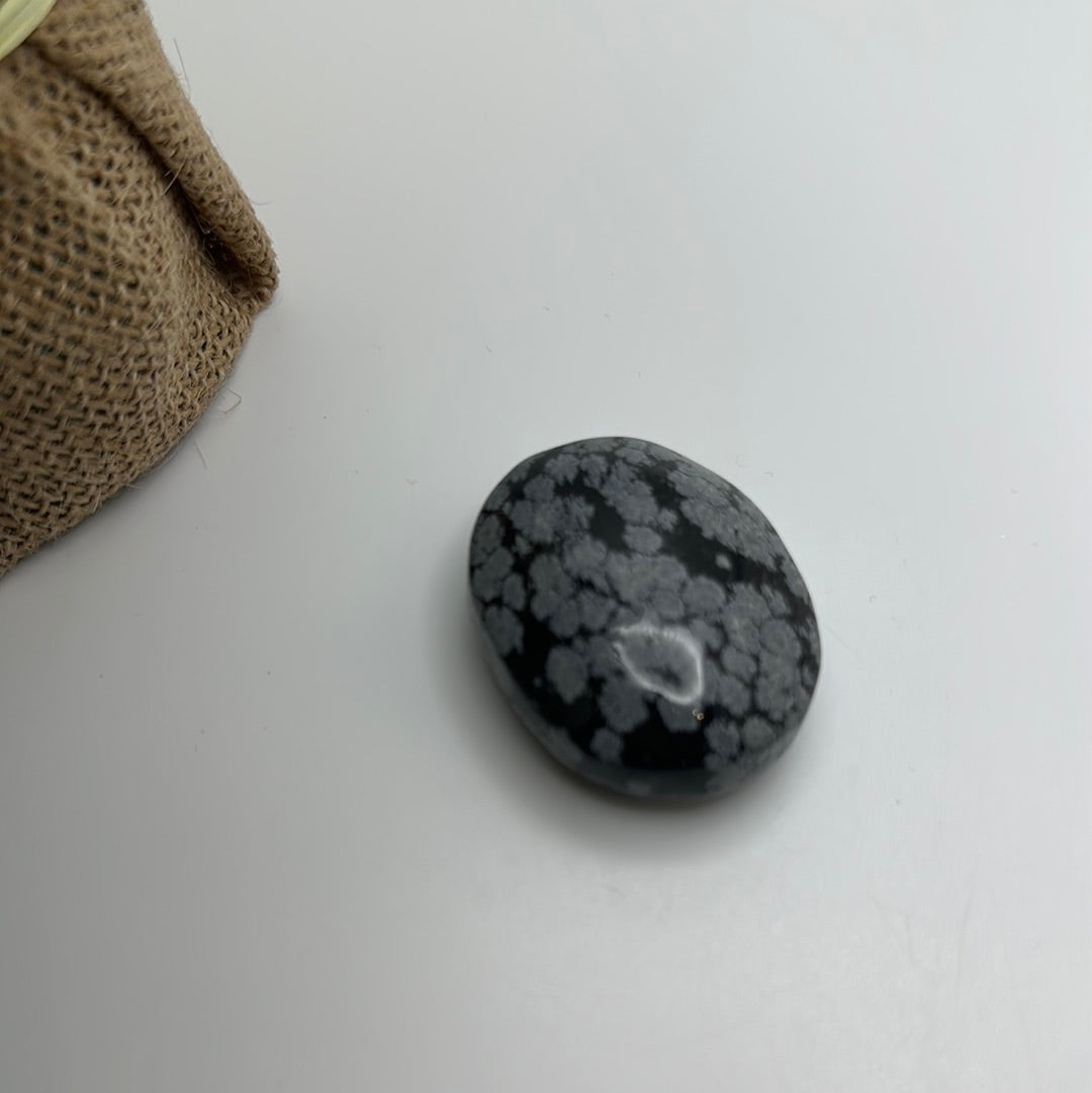Snowflake Obsidian Palm Stone