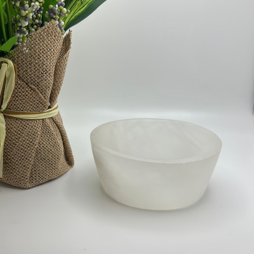 Selenite Round Bowl