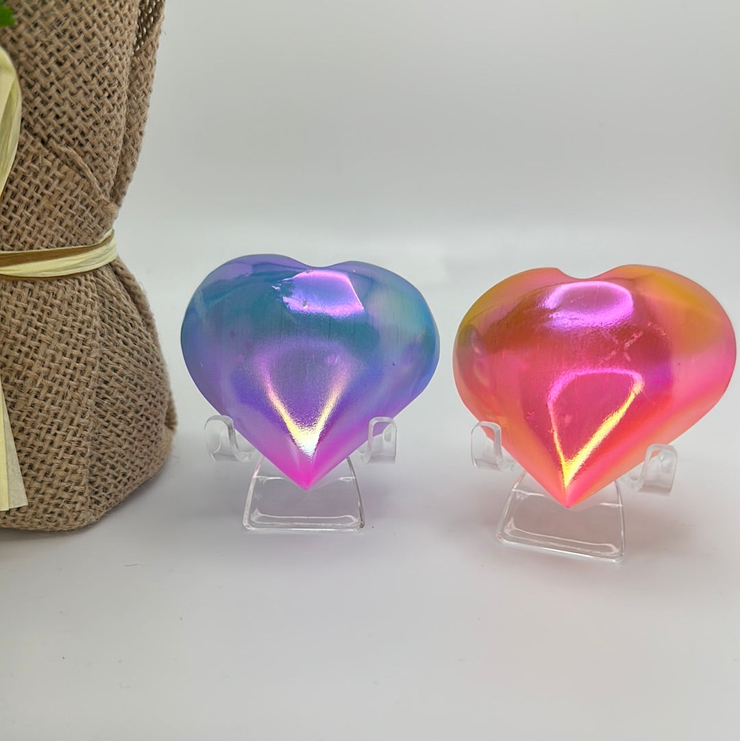 Aura Selenite Heart