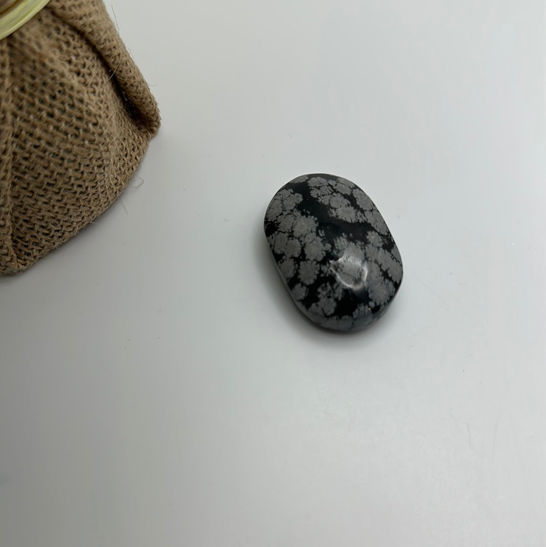Snowflake Obsidian Palm Stone