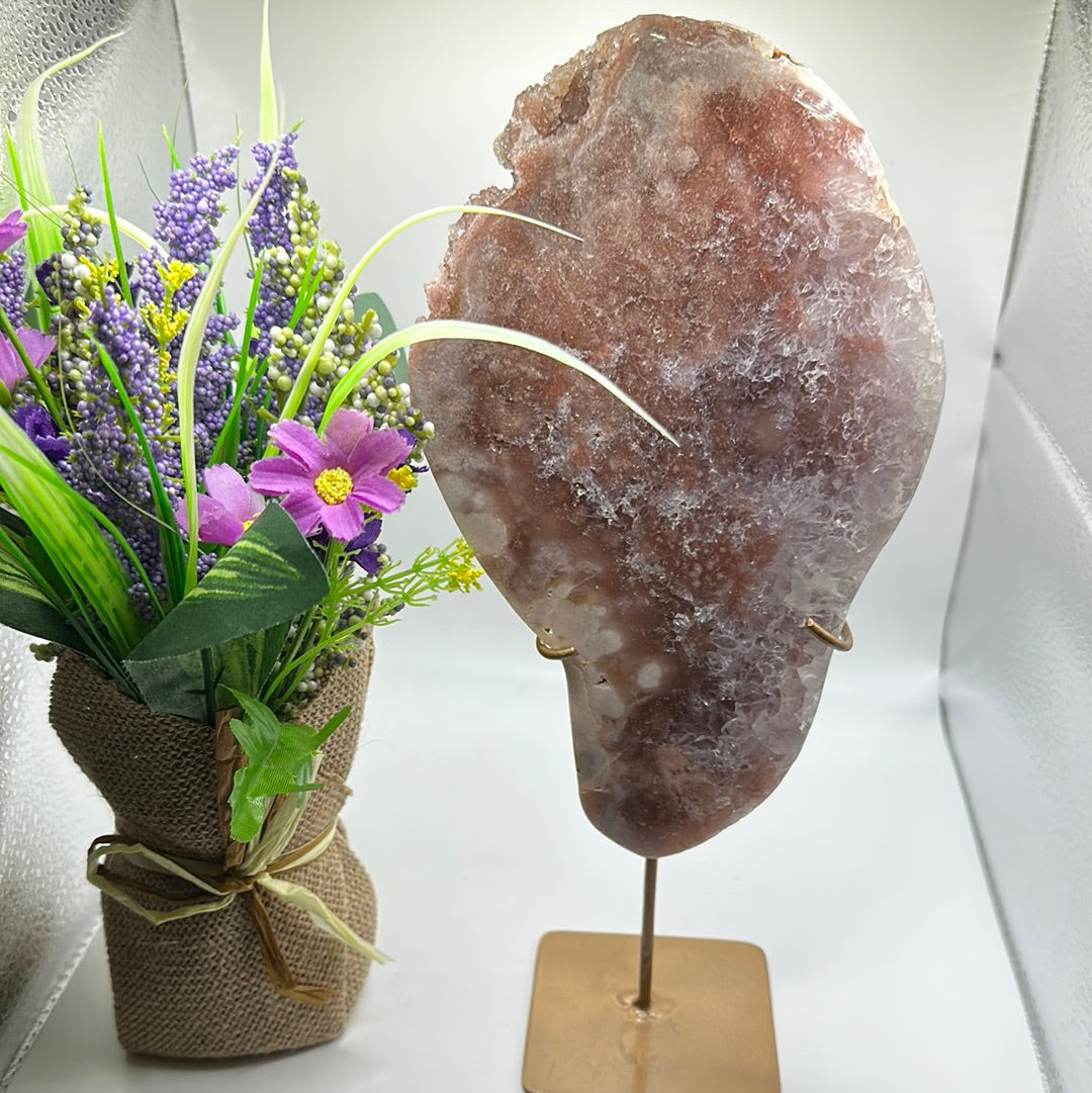Pink Amethyst Slab with Stand
