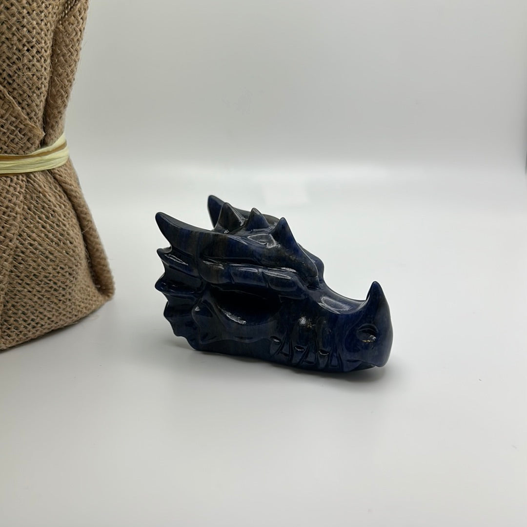 Sodalite Dragon Head
