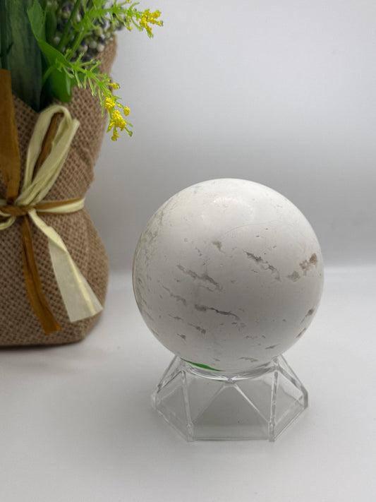White Agate Sphere
