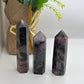 Pink and Black Tourmaline Tower
