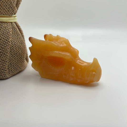 Orange Calcite Dragon Head