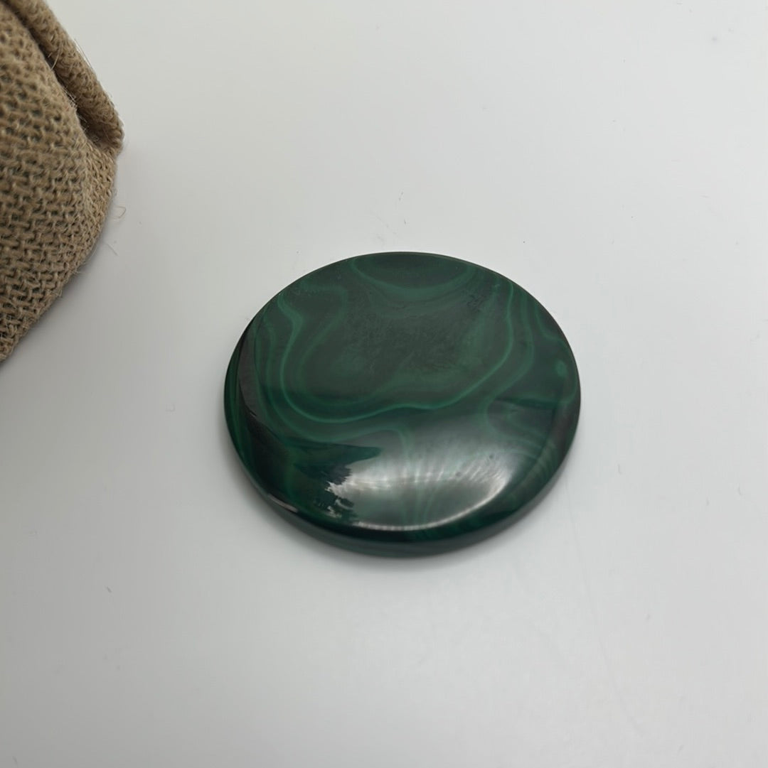 Malachite Coin Shape