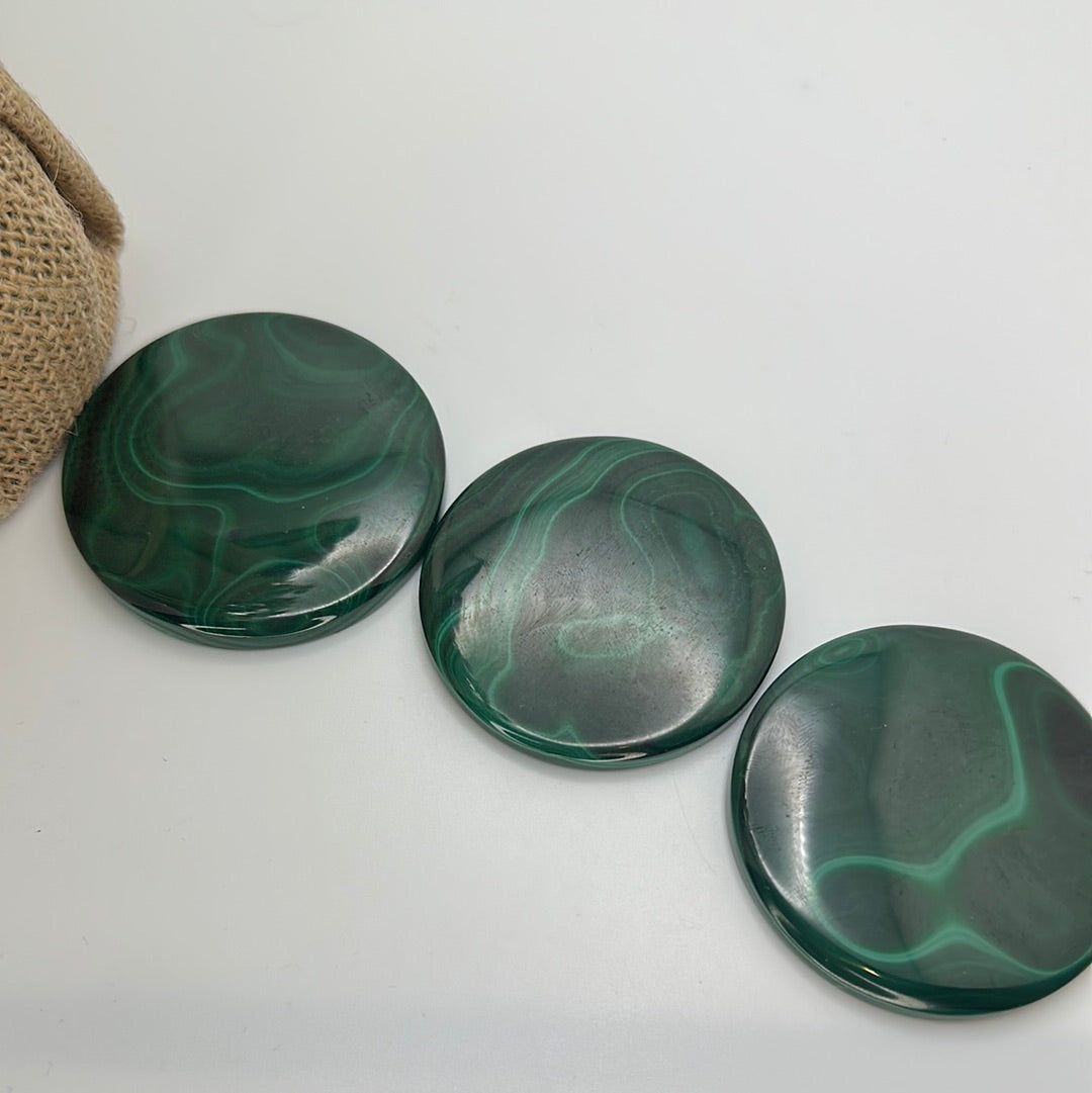 Malachite Coin Shape